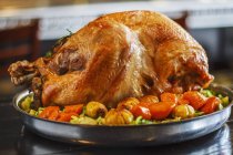 Thanksgiving turkey with carrots — Stock Photo