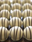 Pralinés de chocolate blanco - foto de stock