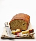 Potato bread on tea towel — Stock Photo
