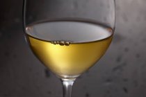 Біле вино з бульбашками — стокове фото