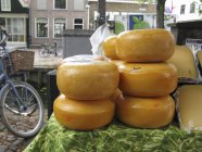 Räder aus Gouda-Käse — Stockfoto