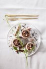 Stuffed portobello mushrooms — Stock Photo