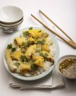 Cantonese chicken with rice — Stock Photo