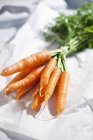 Cenouras frescas com talos — Fotografia de Stock