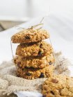 Baked oat biscuits — Stock Photo