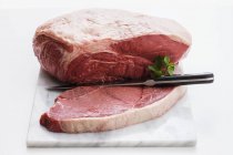 Rump steak sliced — Stock Photo