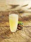 Glass of spiced apple lemonade — Stock Photo