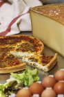 Cheese tart made with Beaufort — Stock Photo