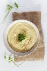 Turnip soup with parsley in bowl — Stock Photo
