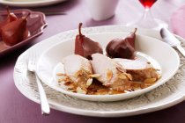 Roasted Chicken breast with almonds — Stock Photo