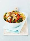 Pasta with mixed vegetables — Stock Photo