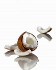 Fresh open coconut — Stock Photo