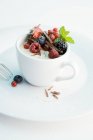 Parfait with fresh berries — Stock Photo
