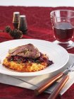 Stuffed goose breast for Christmas — Stock Photo