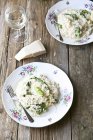 Risotto rise with green asparagus — Stock Photo