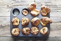 Yorkshire pudding in muffin tin — Stock Photo