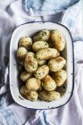 Roasted New potatoes with herbs — Stock Photo