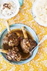 Knuckles of lamb and rice — Stock Photo
