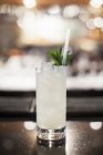 Cocktail alla menta piperita con paglia — Foto stock
