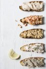 Selection of fish spreads — Stock Photo