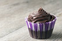 Chocolate ganache cupcake — Stock Photo