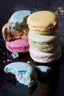 Stacked Coloured macarons — Stock Photo