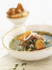 Herb fish soup — Stock Photo