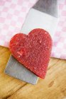 Corazón de gelatina de fresa - foto de stock