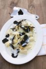 Pâtes Tagliatelle aux truffes — Photo de stock