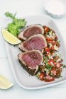 Tuna fish steaks — Stock Photo