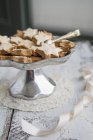 Cinnamon stars in a dish — Stock Photo