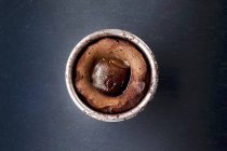 Schokoladenpudding im Puddingbecken — Stockfoto