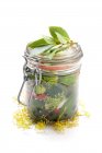 Jar of homemade gherkins — Stock Photo