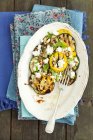 Grilled courgettes with feta — Stock Photo