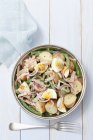 Potato salad with ham — Stock Photo