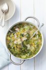 Savoy cabbage soup with potatoes — Stock Photo