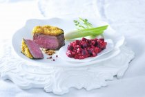 Beef fillet with a curry — Stock Photo