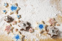 Vari biscotti stellati — Foto stock