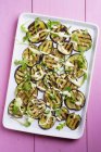 Grilled aubergine slices — Stock Photo