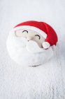 Father Christmas face on cupcake — Stock Photo