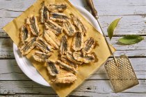 Fried anchovy fillets — Stock Photo