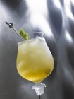 Cocktail with cider and lime — Stock Photo
