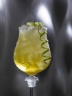 Cocktail con sidro e lime — Foto stock