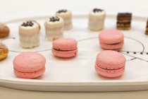 Macaroons and petit fours — Stock Photo