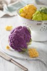 Fresh colorful cauliflower — Stock Photo