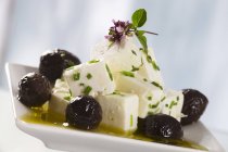 Salad of feta cheese — Stock Photo