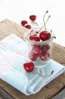 Fresh cherries with stems — Stock Photo