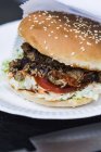 Hamburger di maiale con cipolla — Foto stock