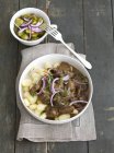 Beef goulash with stalks — Stock Photo