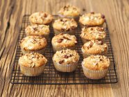 Apple muffins with hazelnuts — Stock Photo